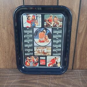 Coca-Cola 1982 Collector's Tray with Red and Black Accents